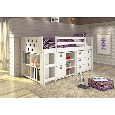 Fixturesfirst PD-780ATW-Modular Twin Size Circles Modular Low Loft in White FI921948